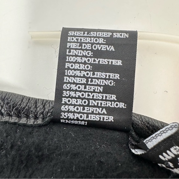 Swany Leather Gloves Thinsulate Lined Black Size XL - Picture 5 of 7